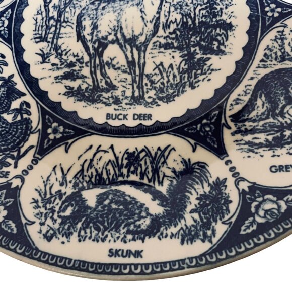 Vintage Pennsylvania Souvenir Plate Blue White Japan - Picture 4 of 8